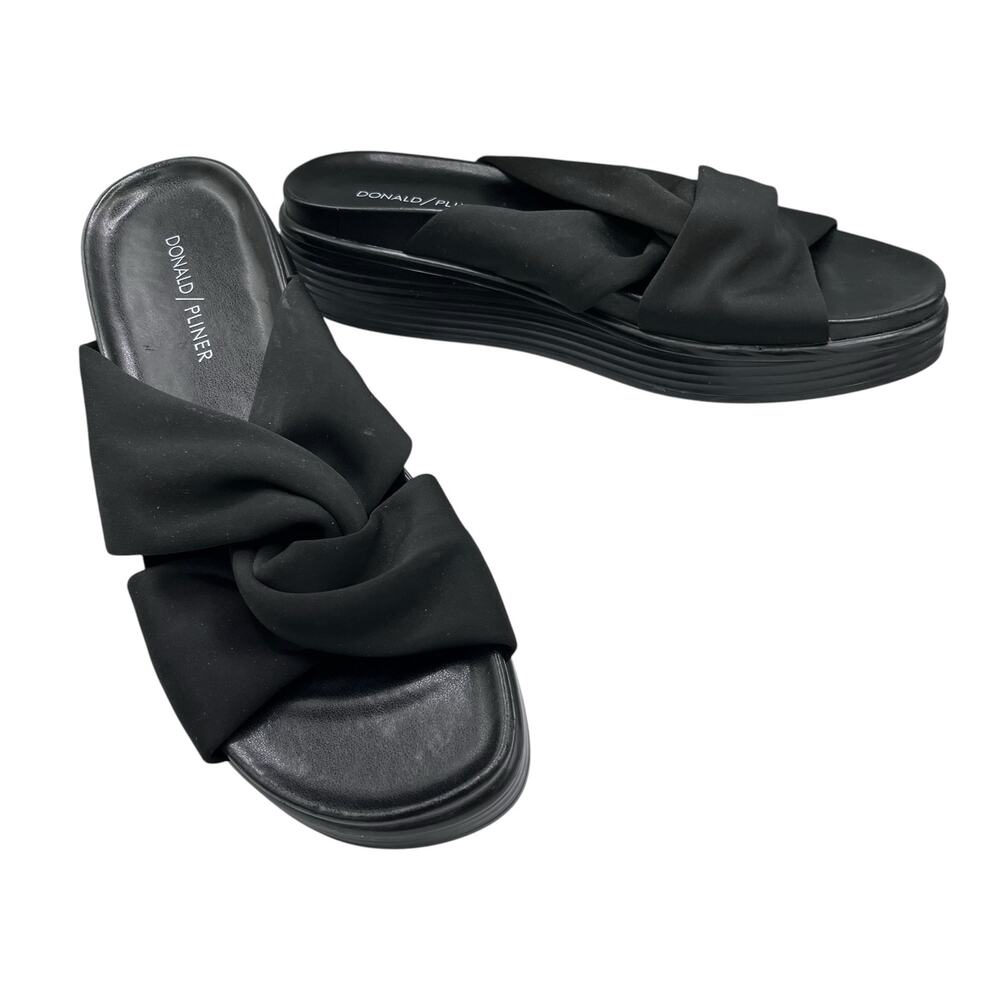 Donald Pliner Folley Fabric Knot Platform Sandals 9 Summer Beach Resort Cruise